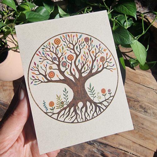 Levensboom Mandala Duurzaam Notitieblokje 50 Blaadjes (12,5 x 9,5 cm)