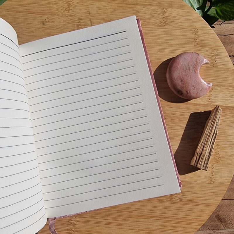 Levensboom Notitieboek Fluweel Roze Handgemaakt & Betekenisvol - Afbeelding 6